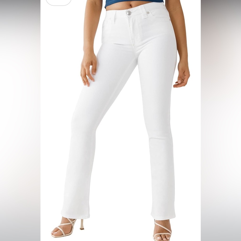 True Religion Women's Becca Mid Rise Boot Cut Big T Jean Size 29 NWT